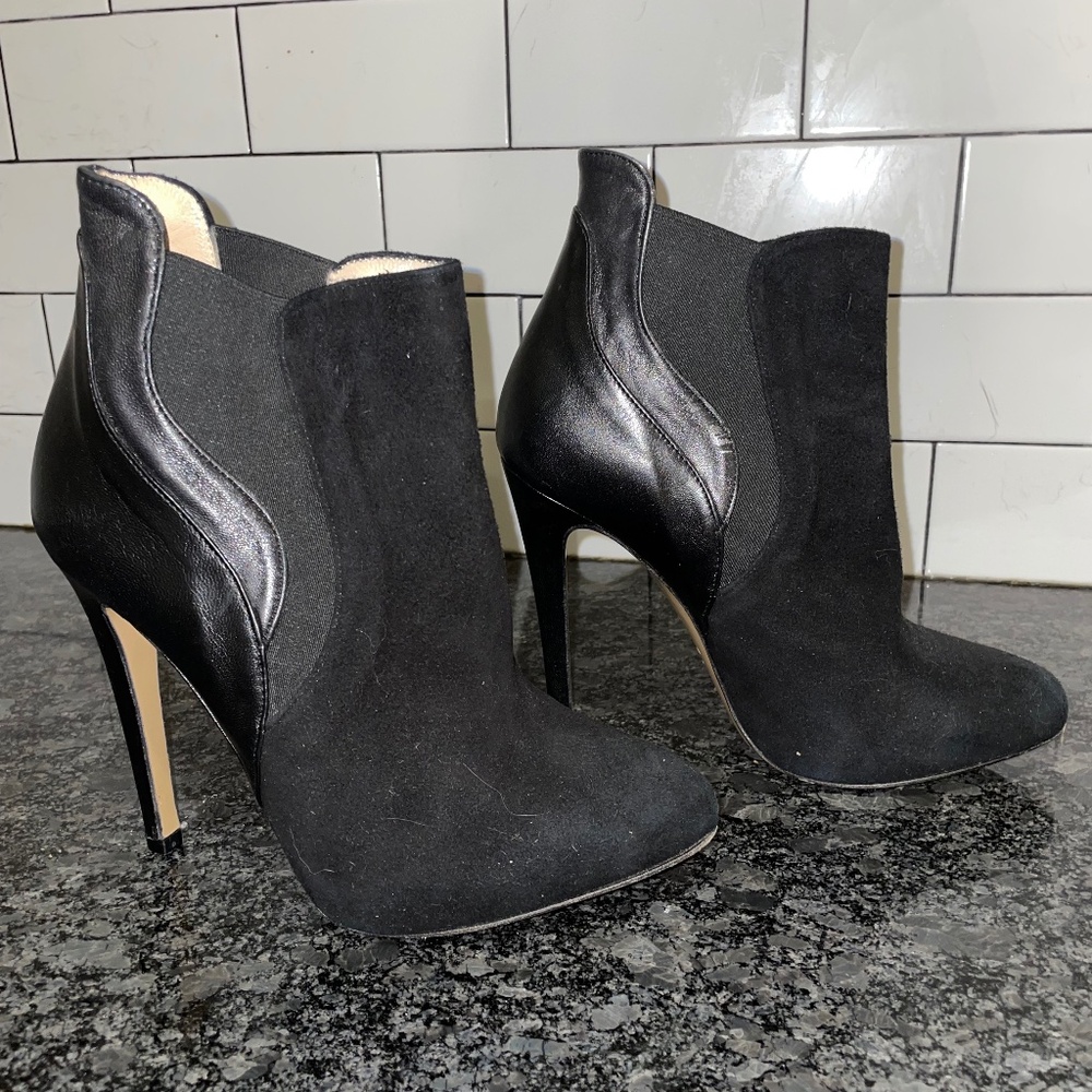 Ovye women’s size 36 Black Bootie Slip on Stiletto Heels Sexy